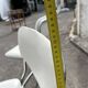 Pair of vintage chrome cantilever chairs, white leatherette – 1970s