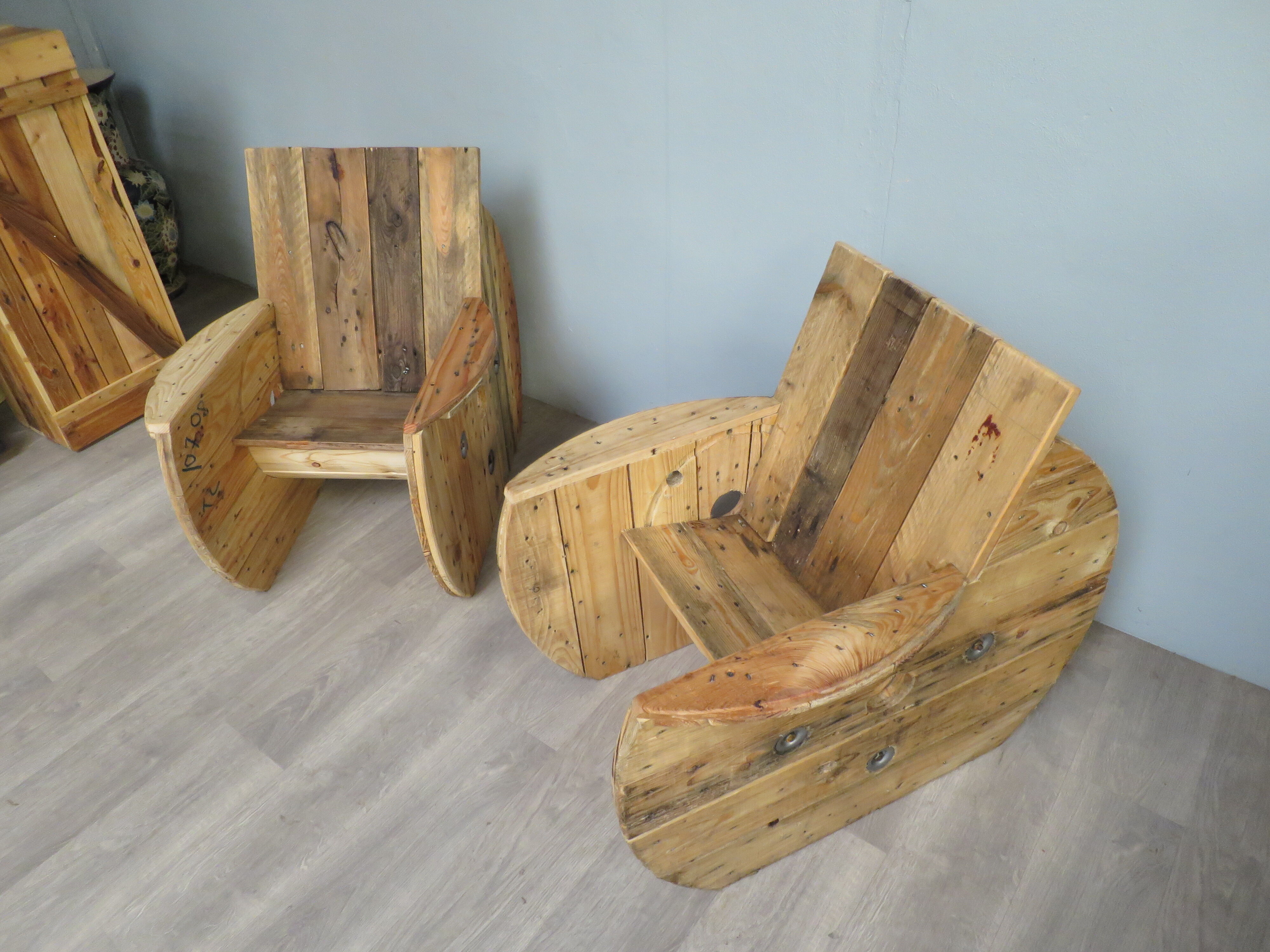 Pair of original touret armchairs