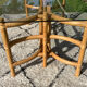 1970s rattan and glass coffee table