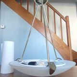 Suspension en verre et laiton design vintage