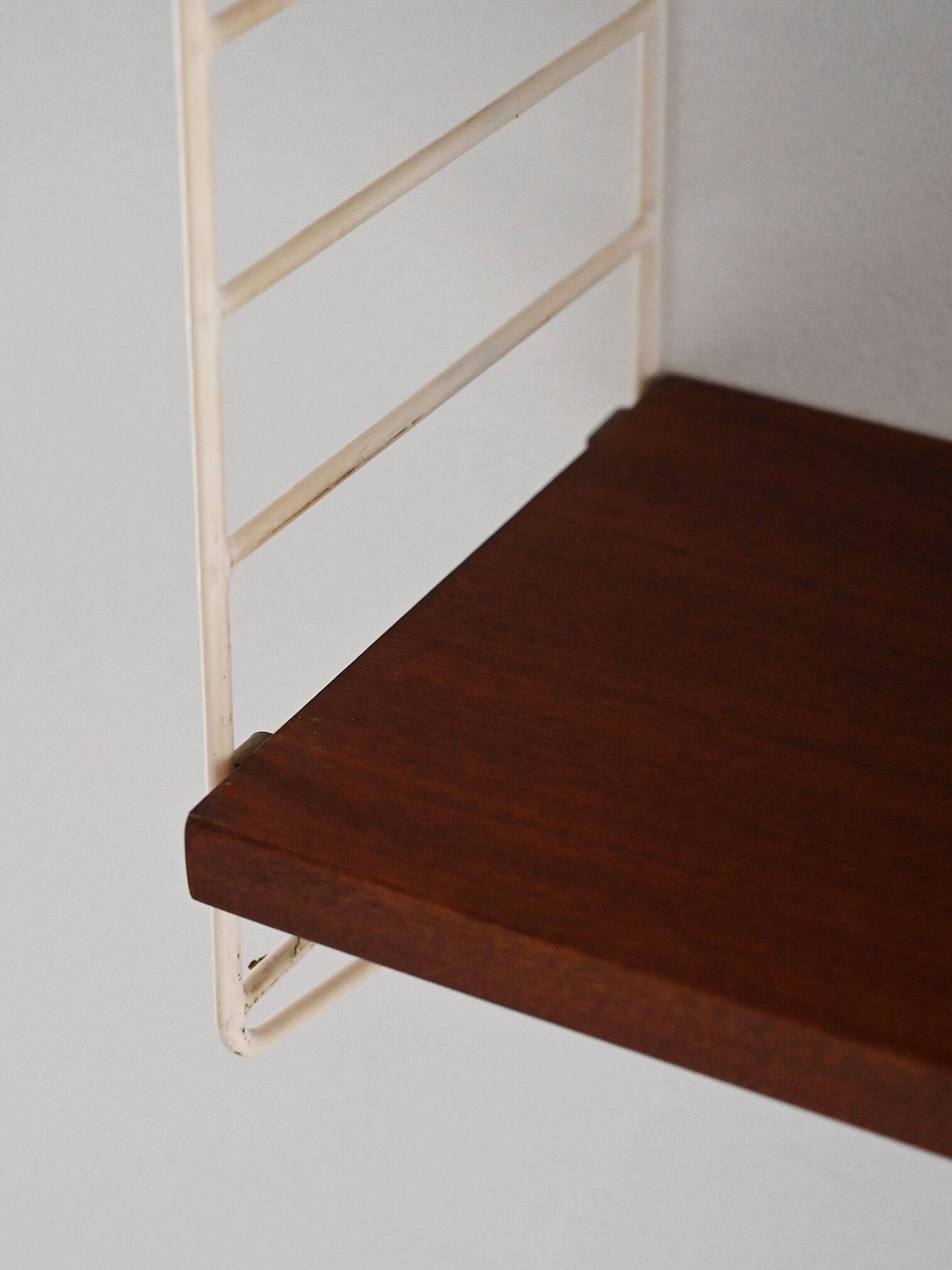1960s Scandinavian Hylla wall shelf in mahogany