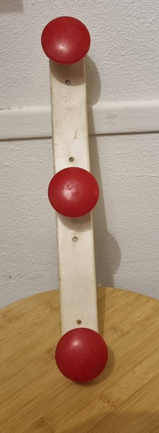 Coat rack with 3 hooks, 1970s