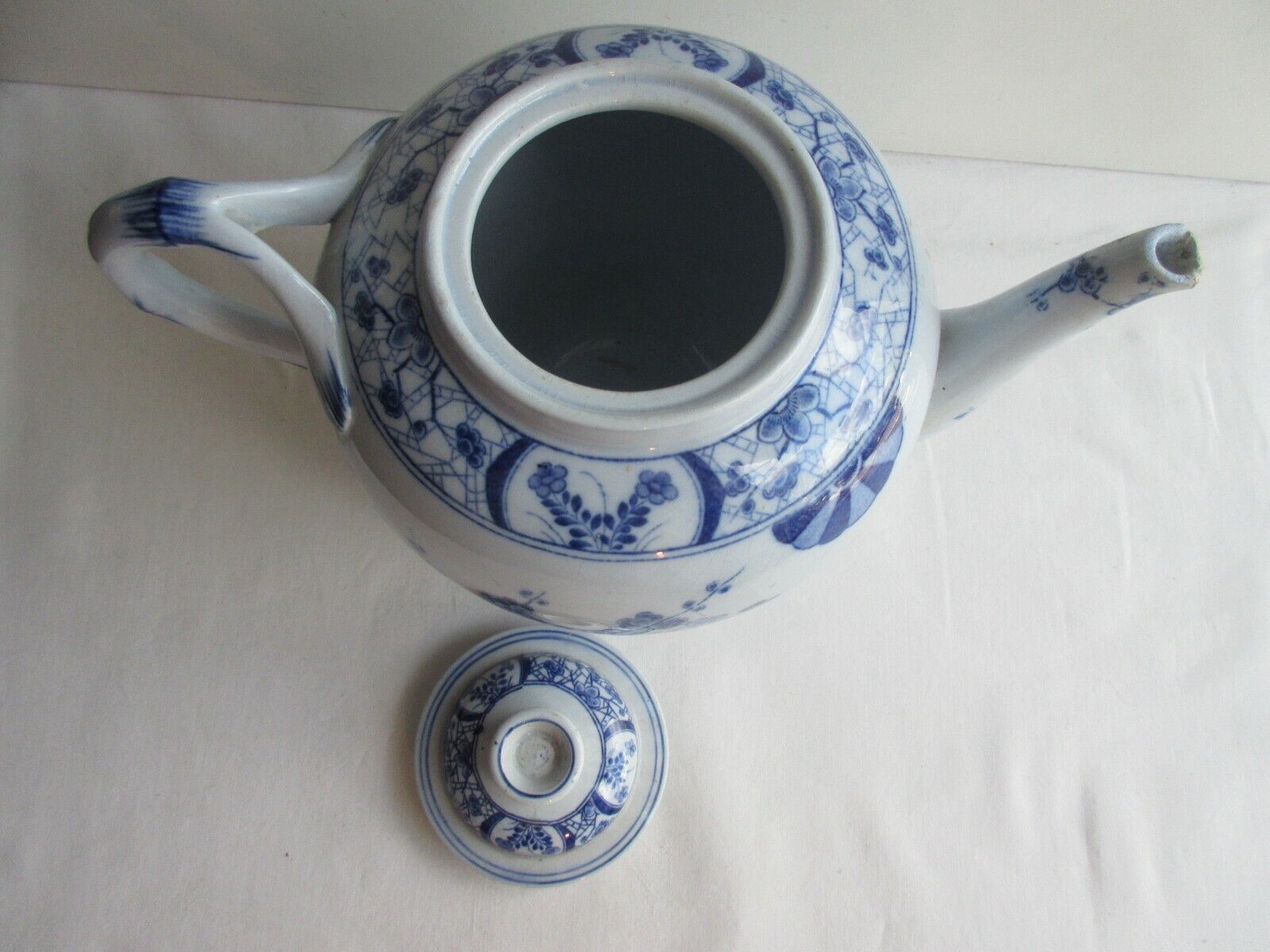 Rare teapot art nouveau 1880 creil montereau model japan
