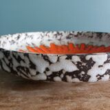 West Germany flat pocket emptier with orange flower decor