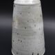 Sandstone vase with brown speckled decoration on a grey background - Bottle shape - Circa 1970 - Signed