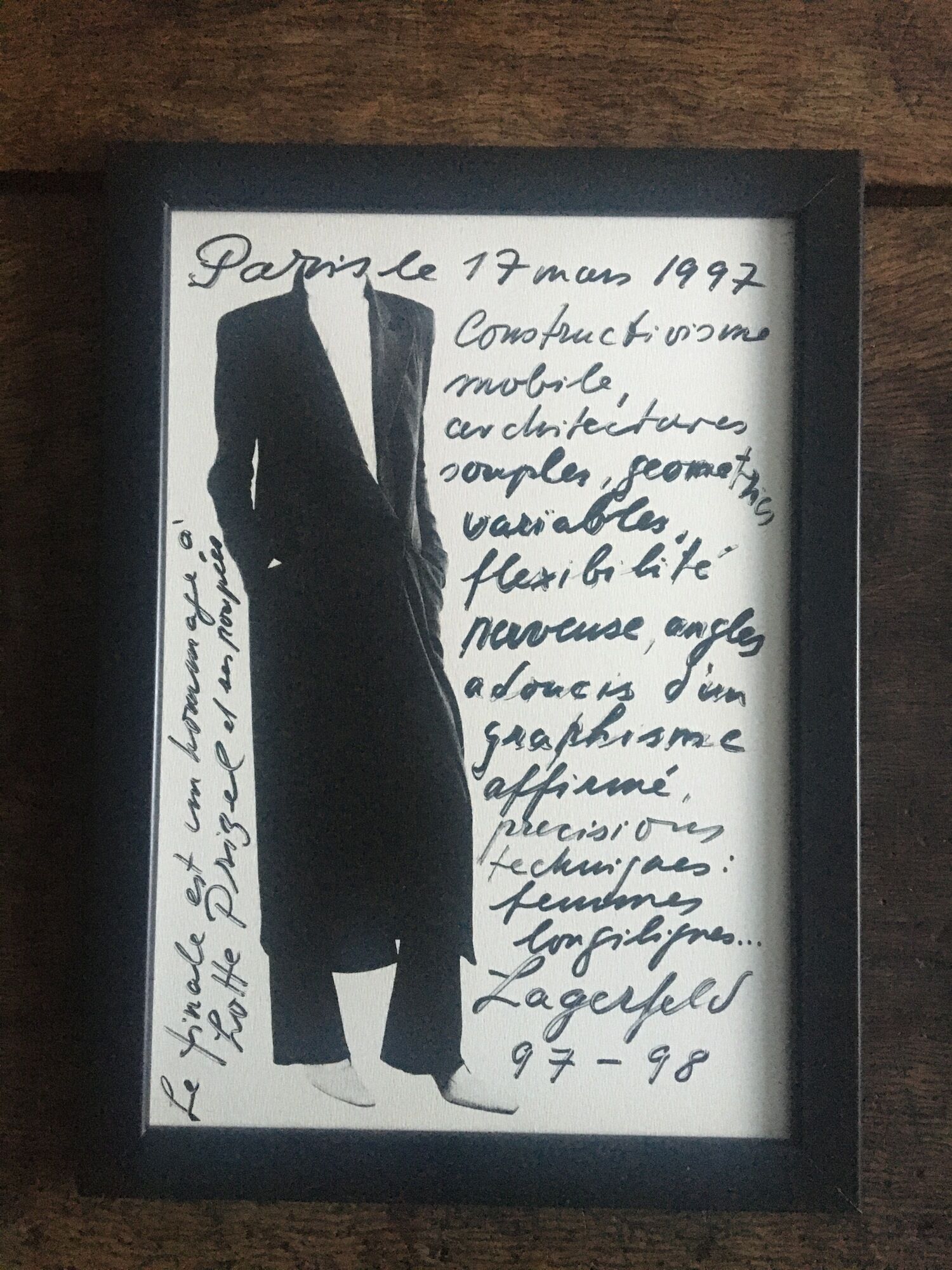 Karl Lagerfeld, fashion illustration of press in the late 90s