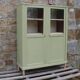 Renovated antique display cabinet – Lizard Green (Pure & Paint)