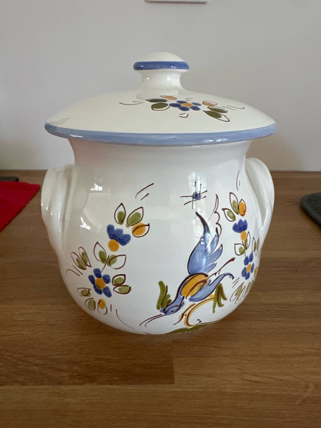 Moustiers earthenware candy dish