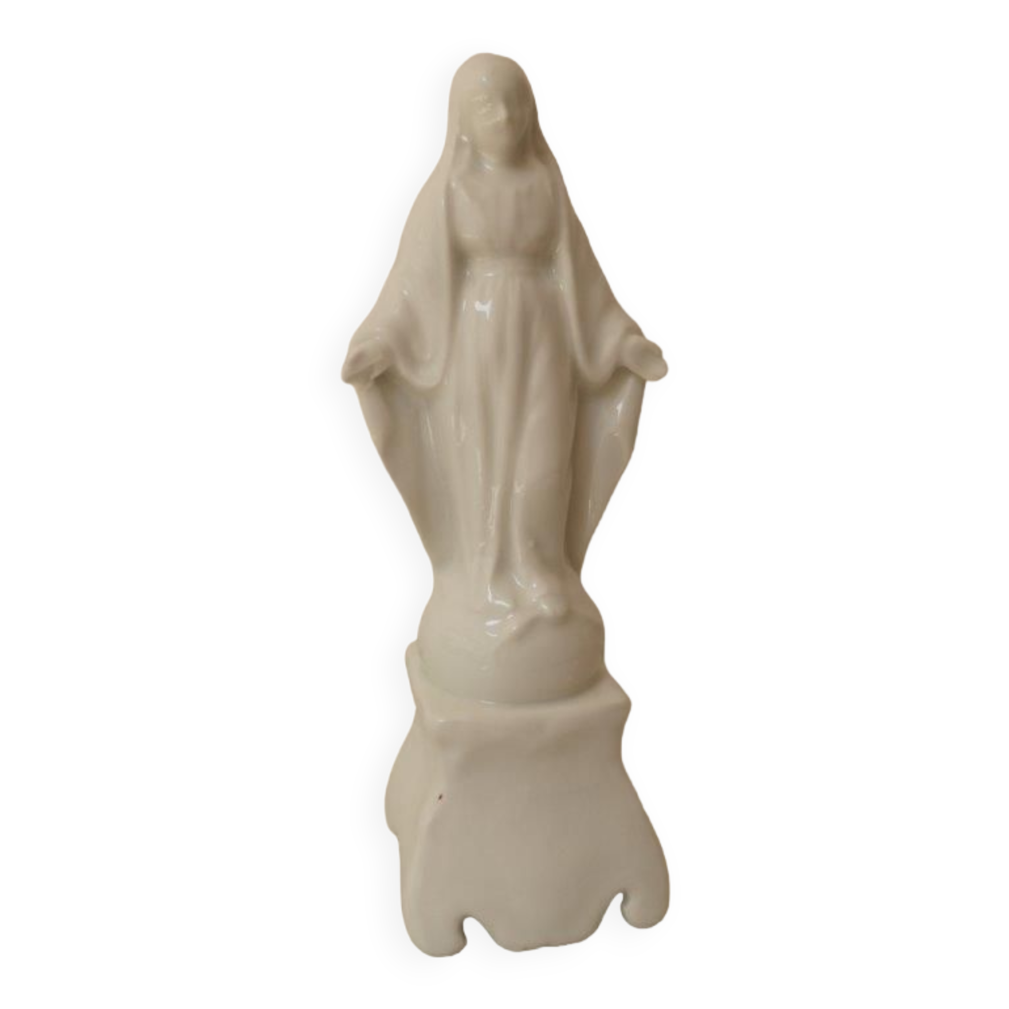 Statue de la Vierge Marie en porcelaine blanche