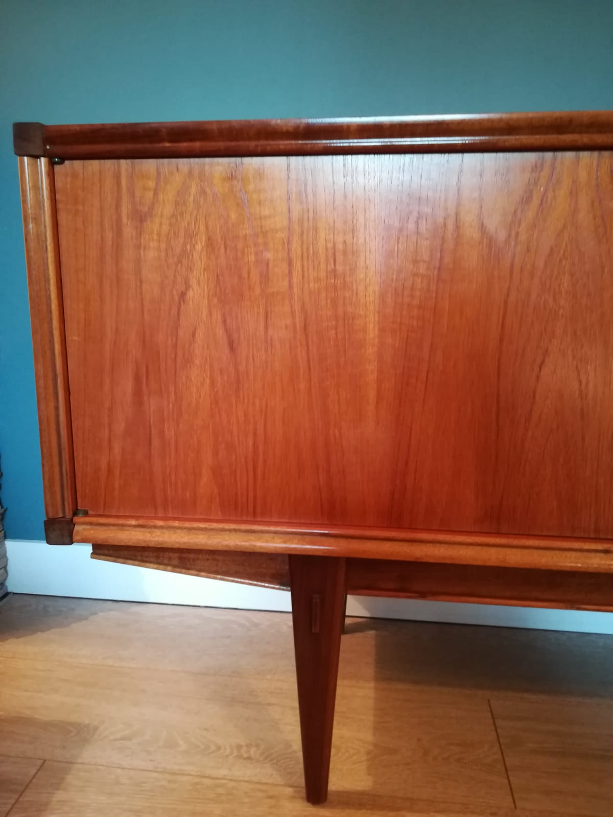 Small row of Scandinavian style teak