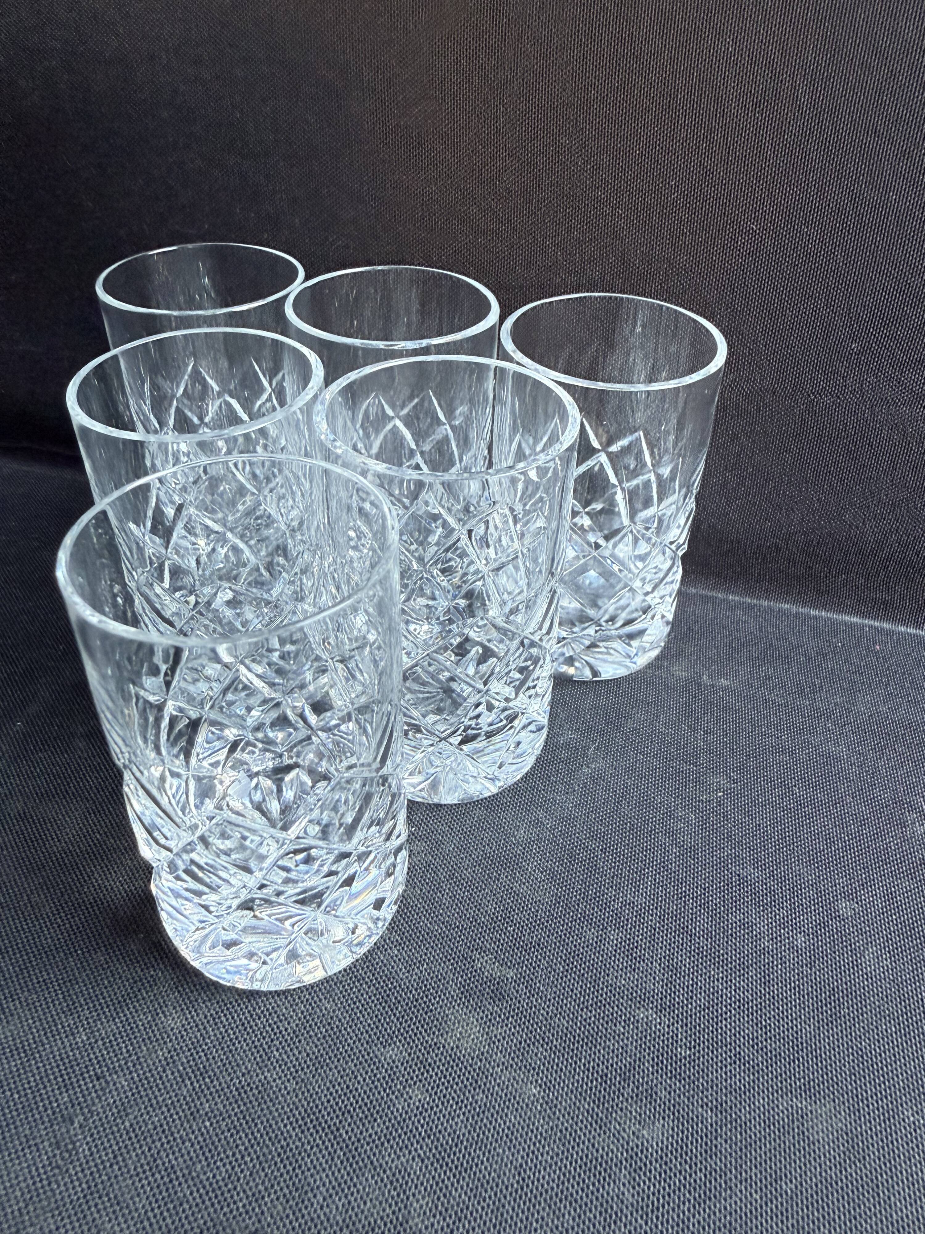 6 Vodka Glasses – Cut Crystal