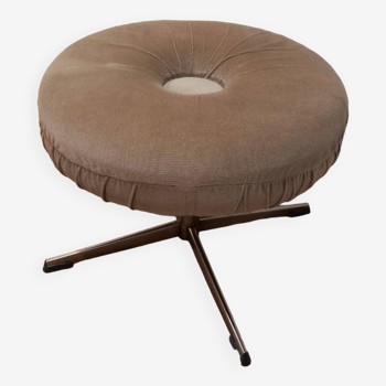 Pouf pivotant en velours par ISKU 1960 Finlande