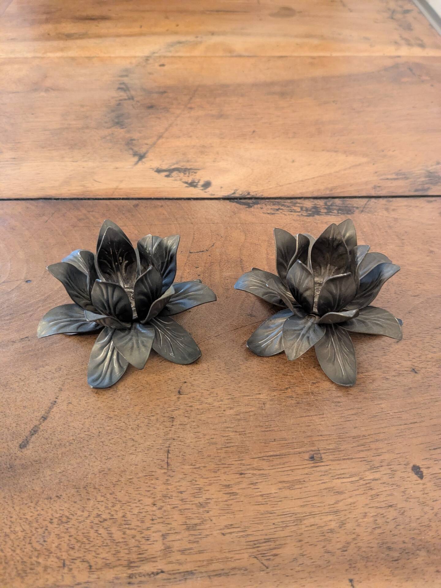 Lotus flower candle holders