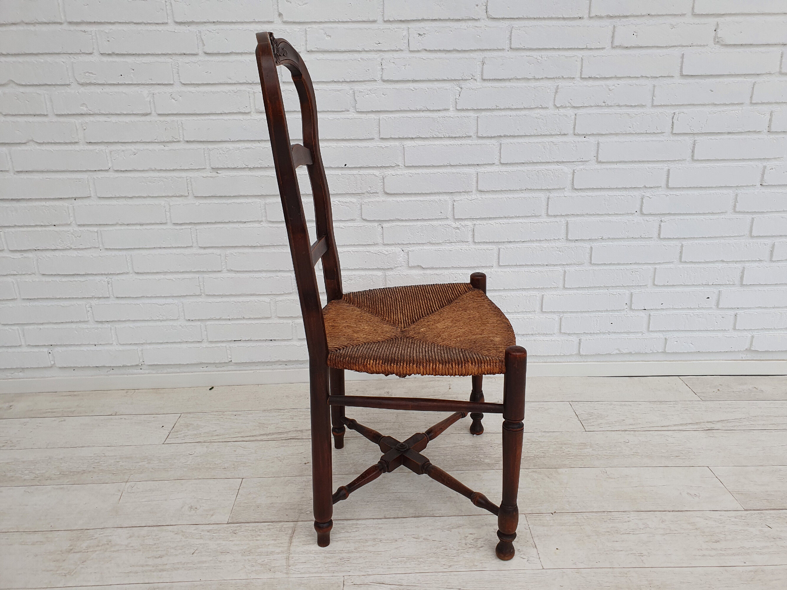 6 pcs, Original Danish country style chairs, 50s