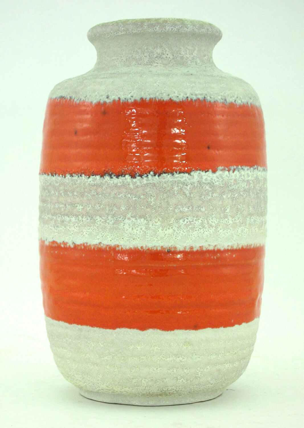 Beige and orange ceramic vase - Carstens Tunnieshof - West Germany - vintage 70s