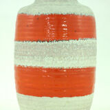 Beige and orange ceramic vase - Carstens Tunnieshof - West Germany - vintage 70s