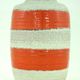 Beige and orange ceramic vase - Carstens Tunnieshof - West Germany - vintage 70s