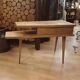 Petit meuble en bois tripode, design 1950