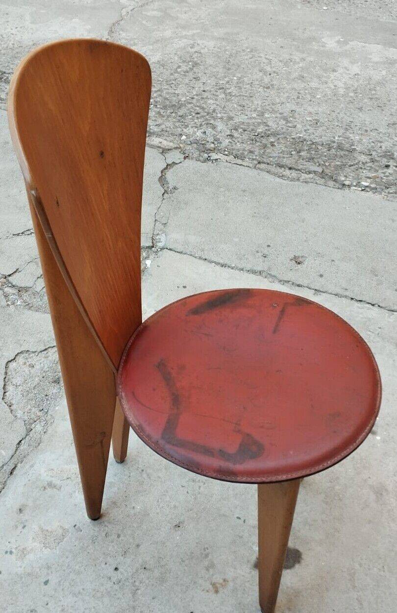 Beautiful Callegari design chair from the 70s, vintage wood