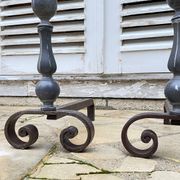 Paire de CHENETS Géométriques VINTAGE