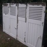 Shutters 4 leaves H148xW245cm (2) antique oak louvres pair 2