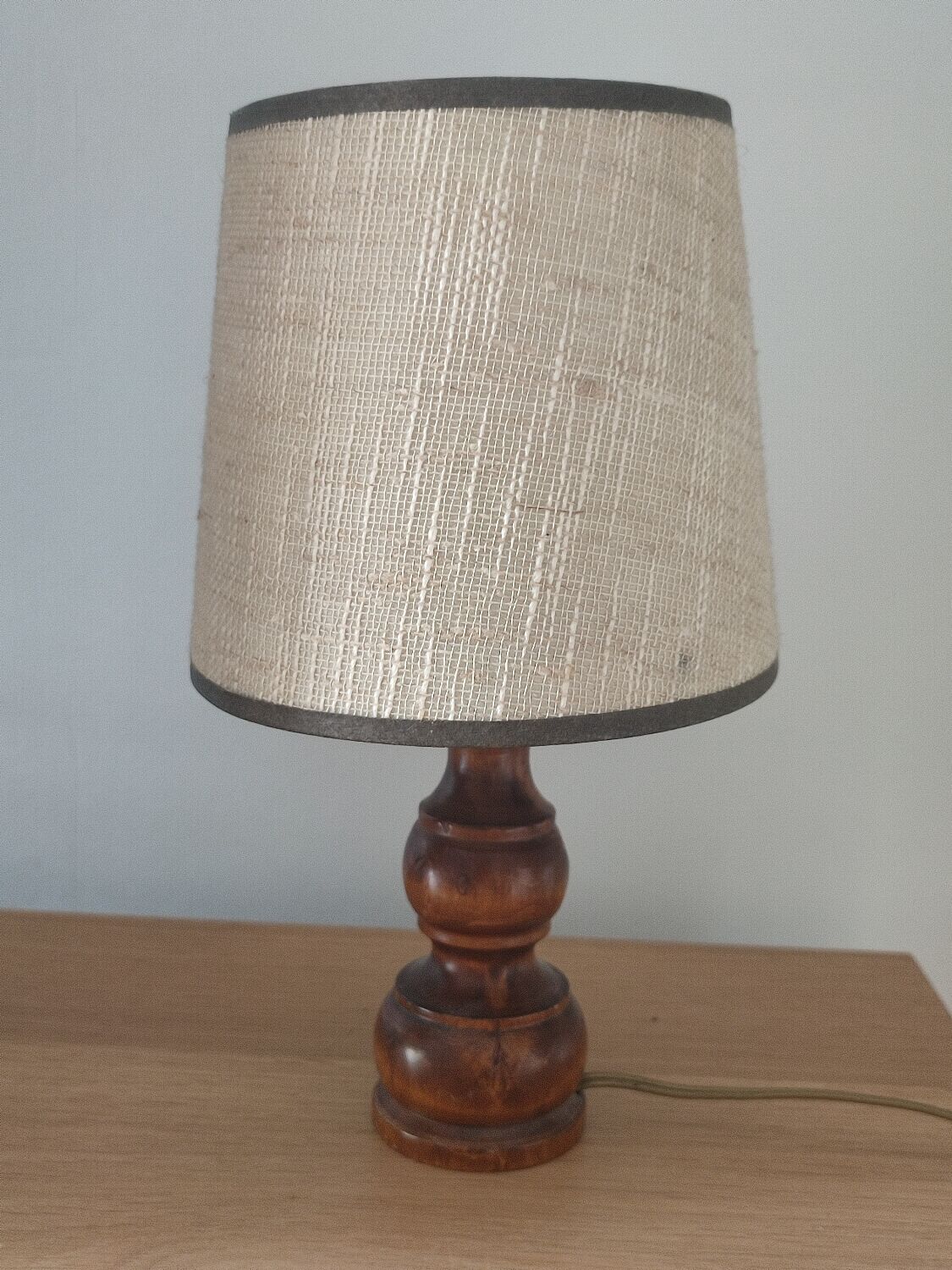 Vintage Japanese straw lamp