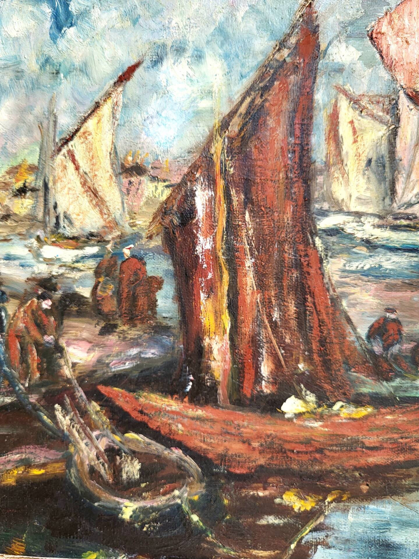 Tableau Vintage - Oil on Canvas, Signed J. Paradis – 20th Century