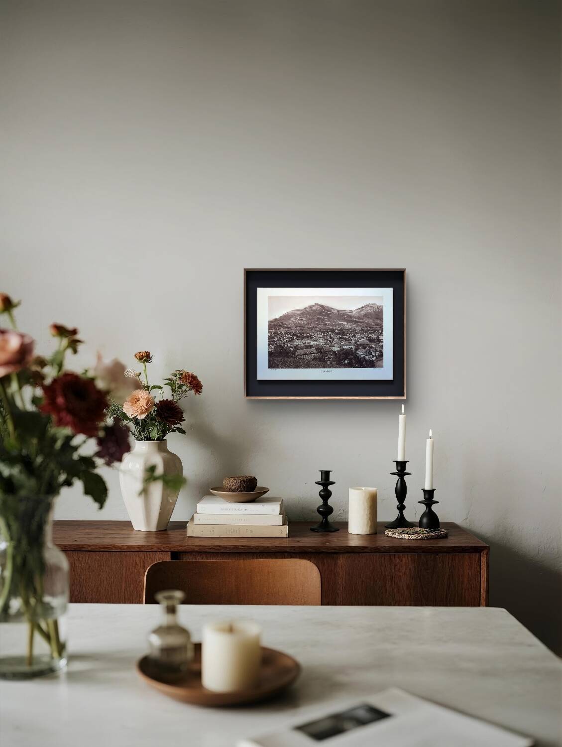 Chambéry, Savoie, photo print from 1942.