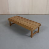 Slatted low bench pinewood