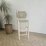 Natural rope bar stool