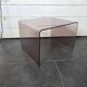 Smoked plexiglass side table from the 70s