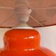Supertone table lamp - orange opaline and vintage fabric