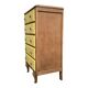 Chiffonnier art déco chêne brut et jaune