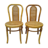 Paire de chaises bambou vintage 60
