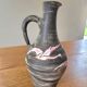 Rare signed ceramic and enameled porcelain pitcher