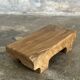 Small stool, accent stool in solid blond teak wabi-sabi L30 W8.5 H6.