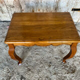 Louis xv style writing table nightstand wood + drawer 19th century walnut vintage