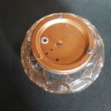 Round amber molded glass ceiling light