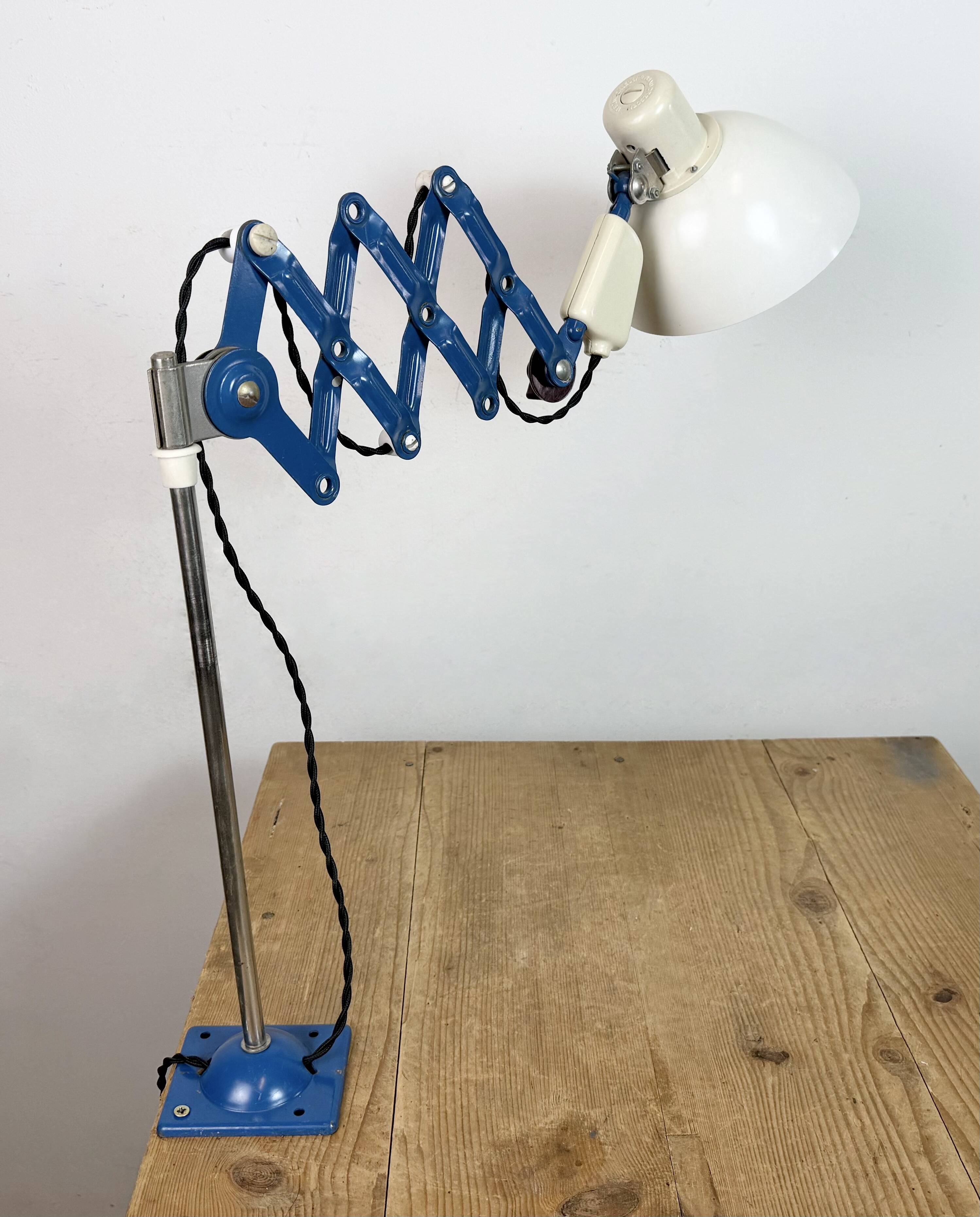 Industrial East German Scissor Lamp from VEB Zweckleuchtenbau Dresden, 1950