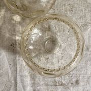 Abat jour vintage en verre moulé , globes en verre moulé