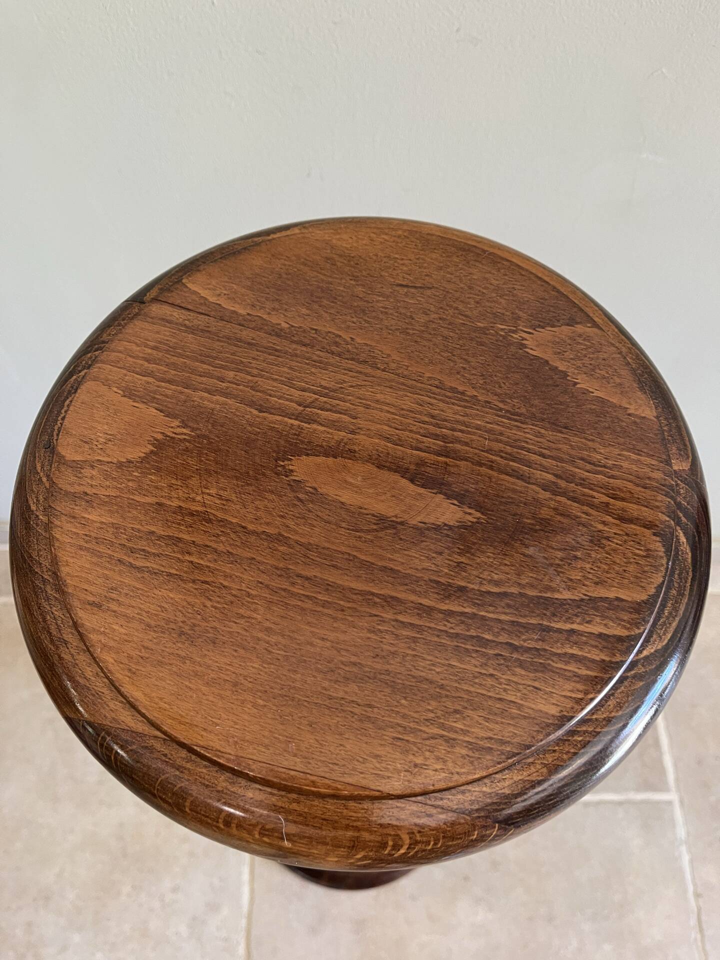 Twisted wooden stool