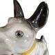 DESVRES earthenware dog with sulphide eyes, 1950