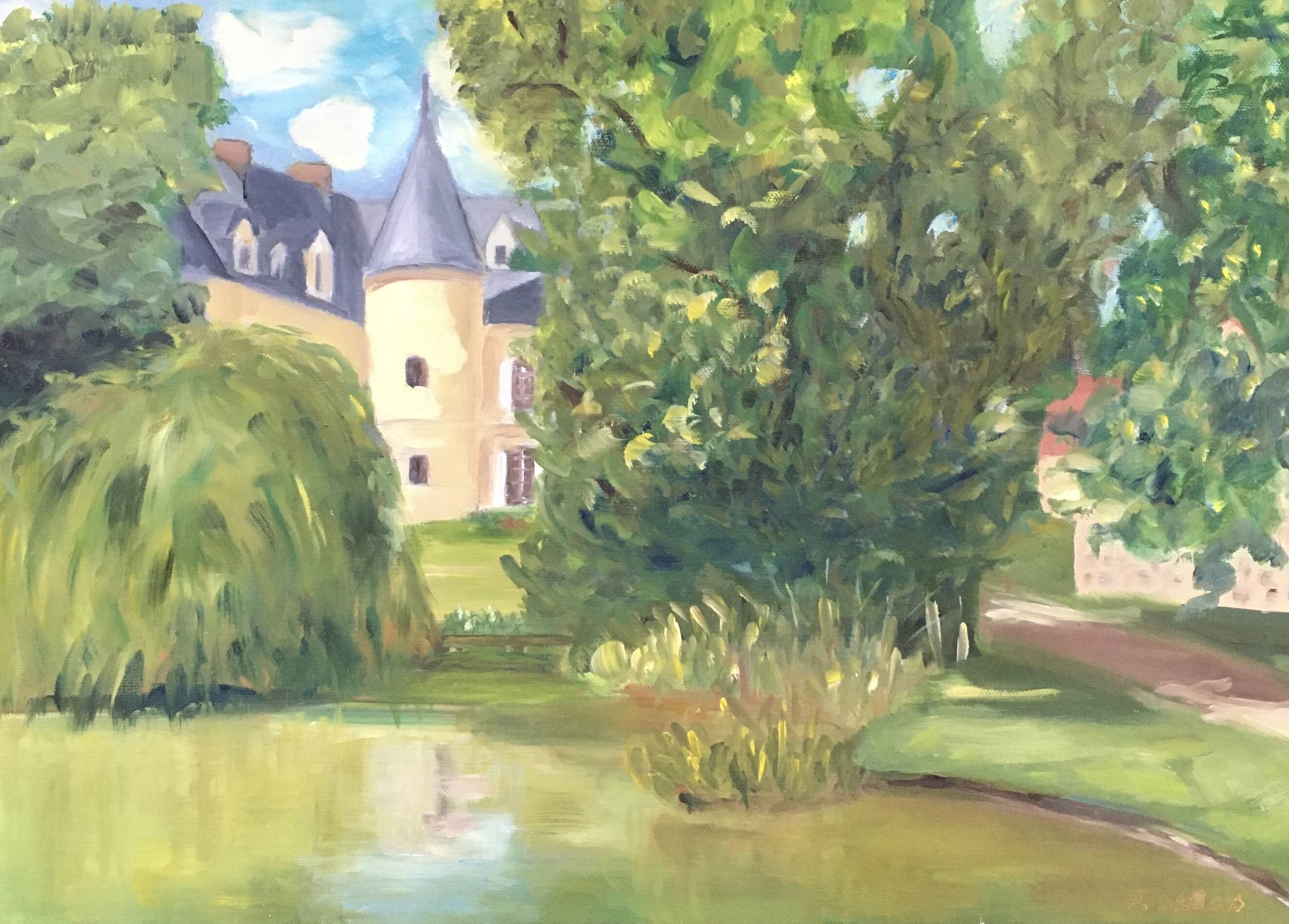 Tableau le château du lac