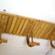 1950s bamboo rattan wall coat rack