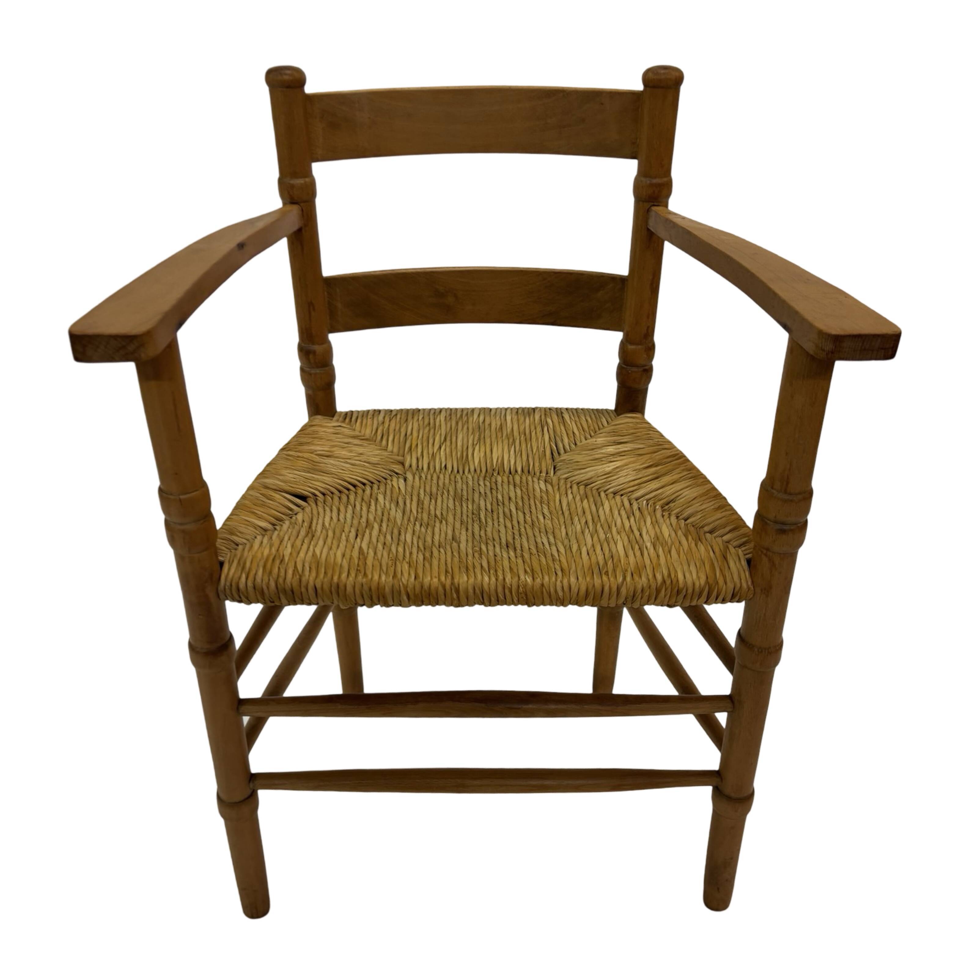 Art Deco chair minimalist oak wicker minimalist design