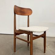 Set of 6 Scandinavian design chairs, ecru seats - price per piece