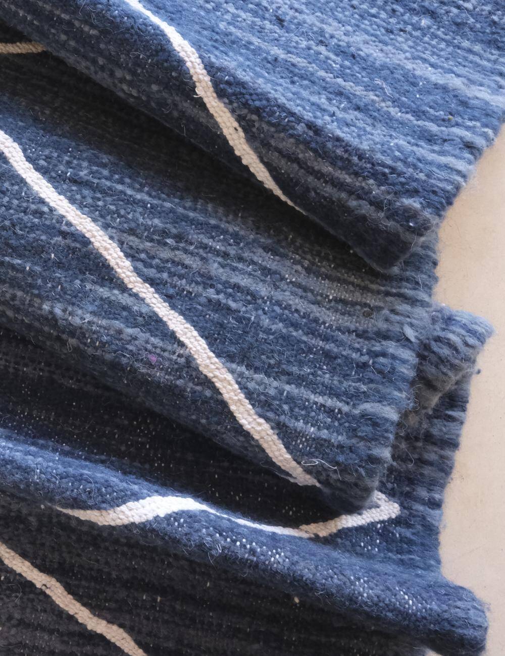 Tapis Kilim Bleu - 297 x 195 cm