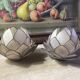 Bougeoirs nacre et laiton
