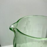 Art deco green glass pitcher / carafe 30s-40s