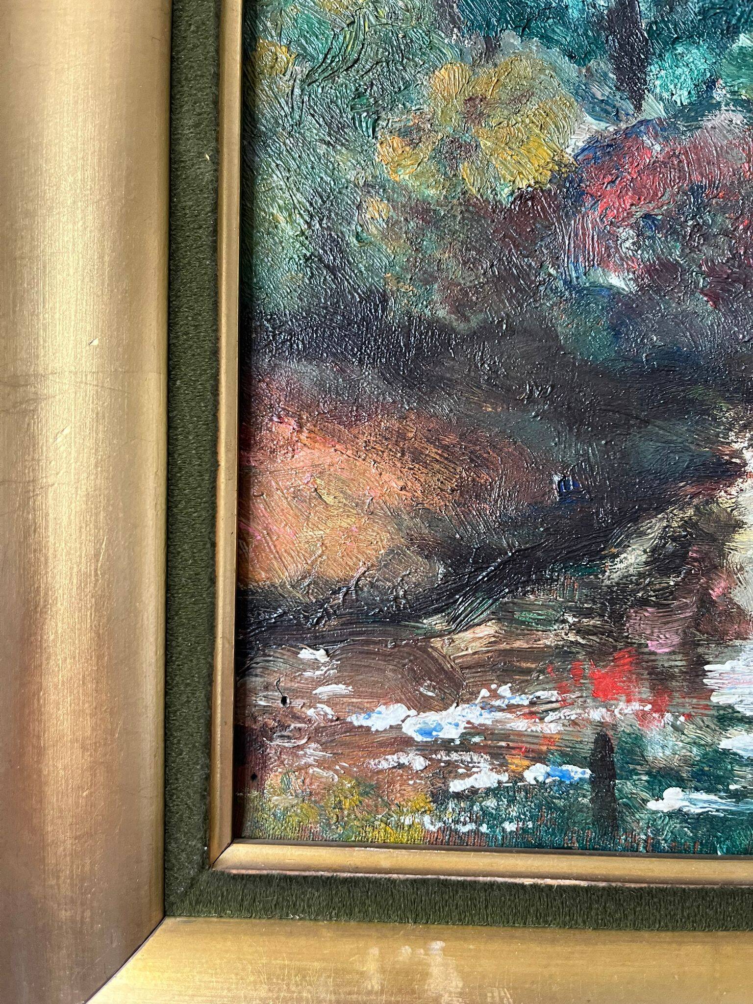 River landscape - Oil on canvas - Early 20th century